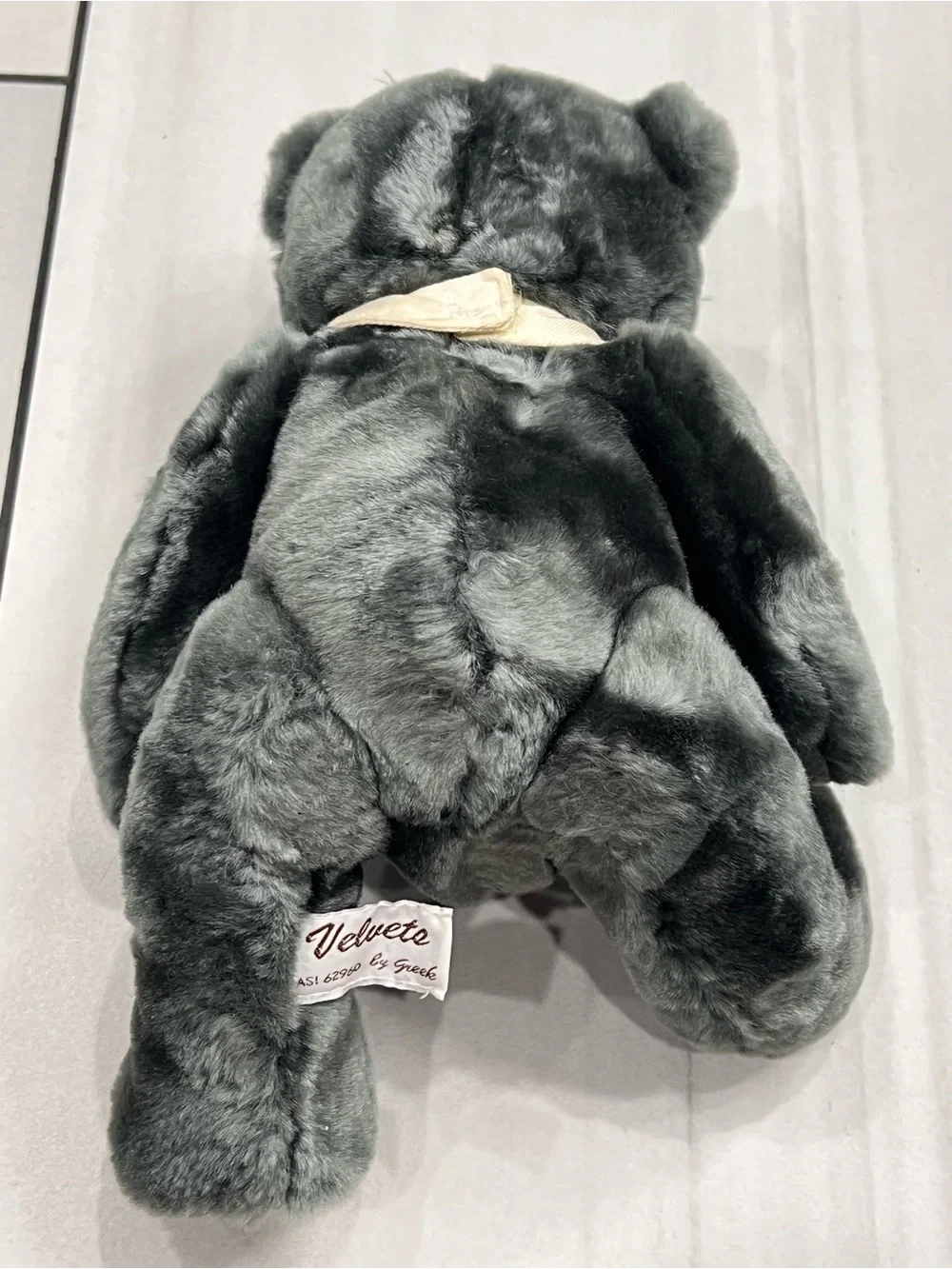 Velvets By Greek Gray Stuffed Bear 11” Plush Toy U.S. Air Force Museum Tie